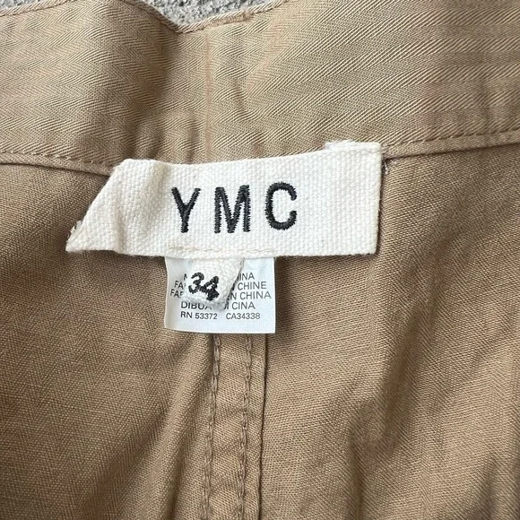 YMC Mens Khaki Utility Shorts Size 34 Cotton Casual Military Style - Picture 2 of 4